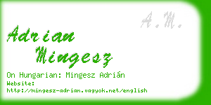 adrian mingesz business card
